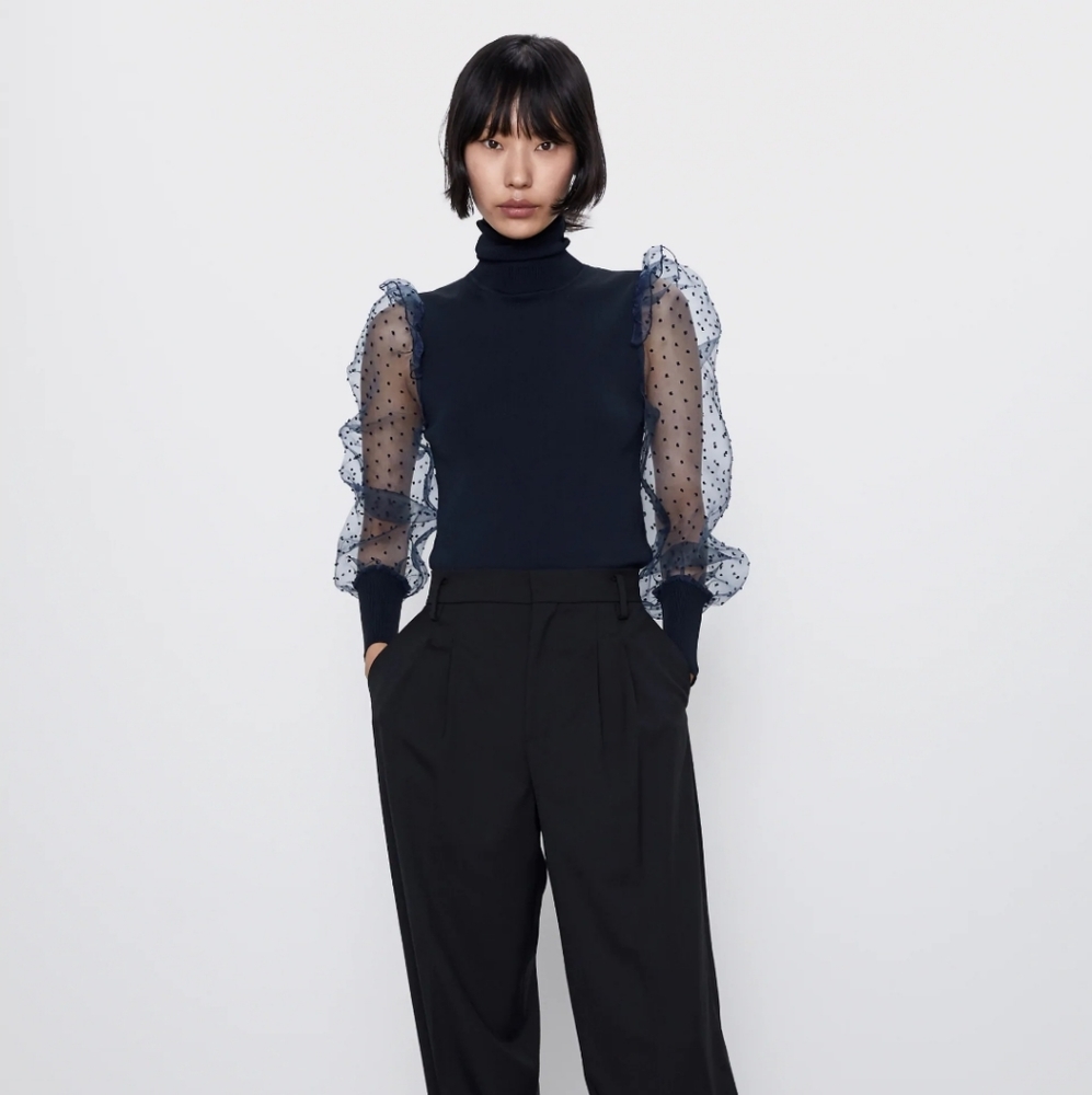 Zara

Sweater with Organza SLeeves